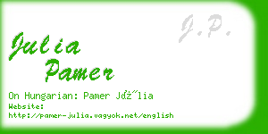 julia pamer business card